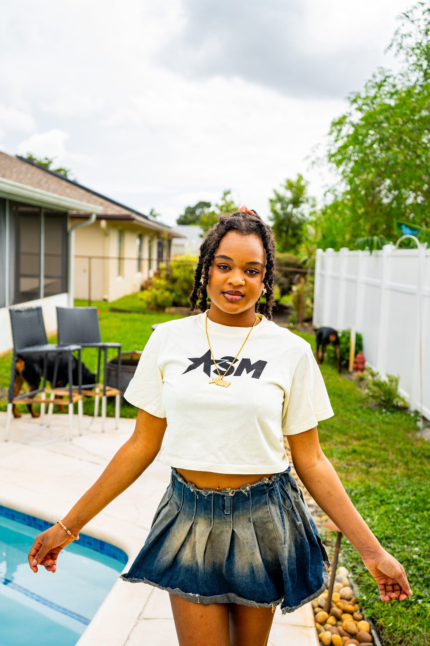 ASM Crop Tee - Cream